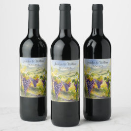 Rustikale Weintrauben Lemons Italien Hochzeit Weinetikett