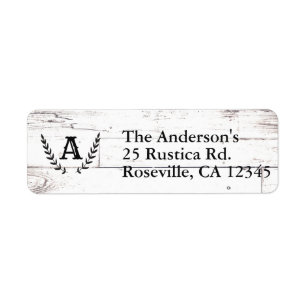 Rustikale weiße Holz-Shabby-Chic-Lorbeer-Hochzeit