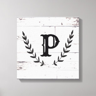 Rustikale weiße Holz Shabby Chic Lorbeer Wandkunst Leinwanddruck