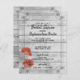 Rustikale weiße hölzerne einladung