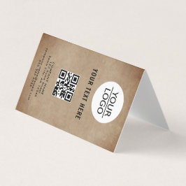 Rustikale Werbeaktion für benutzerdefinierte Textf Visitenkarten