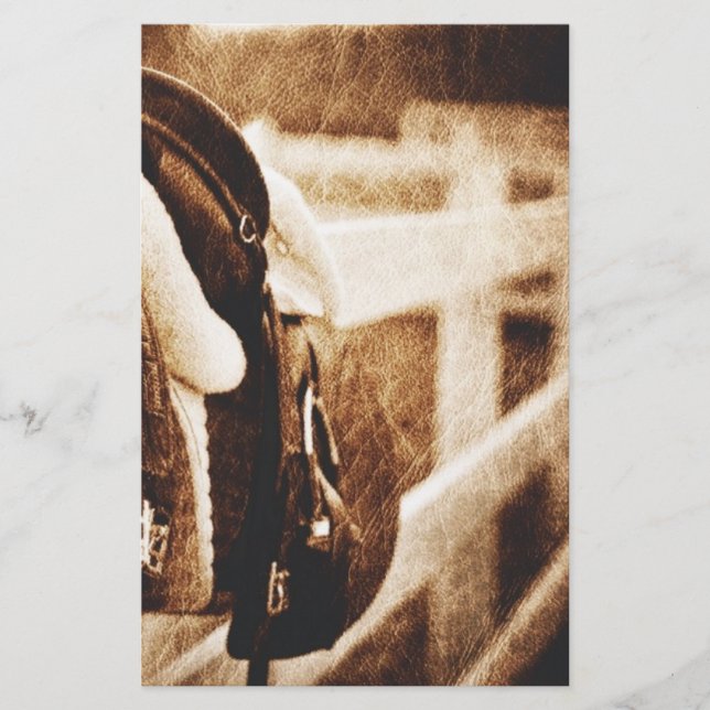 Rustikale Western-Cowboy-Sattelhochzeit (Vorderseite)