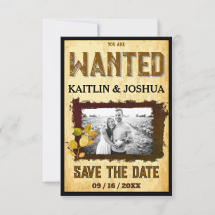 Rustikale Western-Hochzeit 🤠 GESUCHT Foto Save The Date