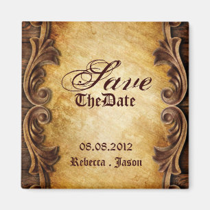 rustikale Western Hochzeit Save the Date Magnet