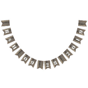 Rustikale Western Holzkornstall Hochzeit Wimpelkette