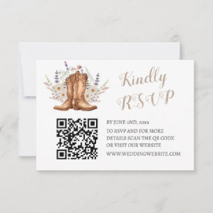Rustikale Western-RSVP-Karten RSVP Karte