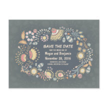 Rustikale Whimsikfloral Save the Date