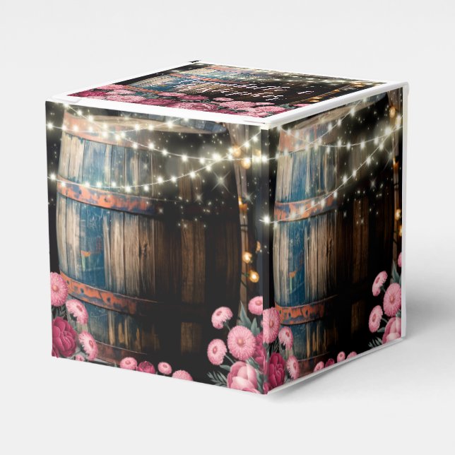 Rustikale Whisky-Eichel-Hochzeit im Freien Geschenkschachtel (Vorderseite)