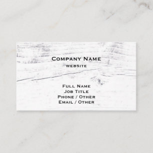 Rustikale White Wood Business Card Visitenkarte