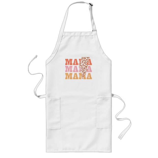 Rustikale Wiederholung "Mama" Lange Schürze (Vorne)