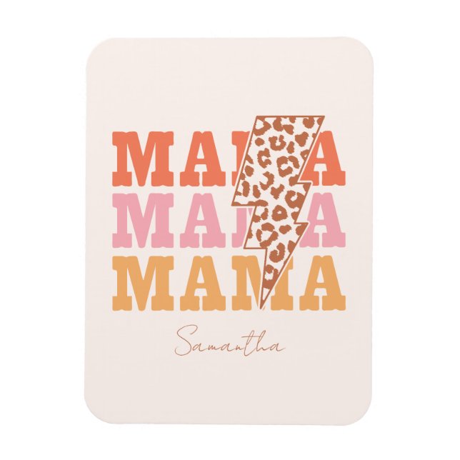 Rustikale Wiederholung "Mama" Magnet (Vertikal)