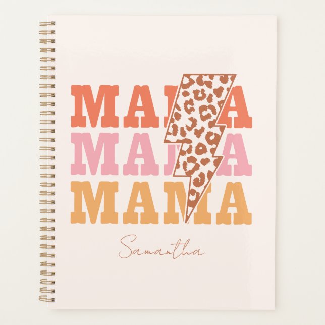 Rustikale Wiederholung "Mama" Planer (Vorderseite)