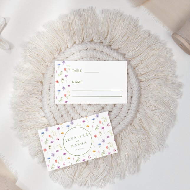 Rustikale Wiese farbenfrohe Wildblume Blumenzwiese Platzkarte (Von Creator hochgeladen)