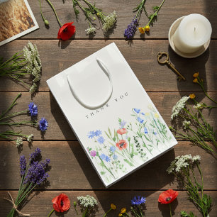 Rustikale Wiesenhochzeit mit Wildblumen  Mittlere Geschenktüte