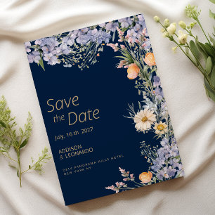 Rustikale Wildblume Blume Save the Date Einladung