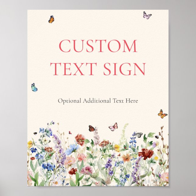 Rustikale Wildblume Blumenzwiebeln Maßgeschneidert Poster (Vorne)