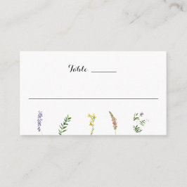 Rustikale Wildblume Boho Platzkarte