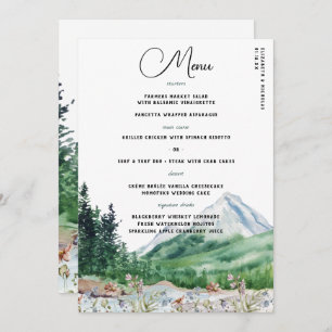 Rustikale Wildblume Boho Wedding Menu Menükarte