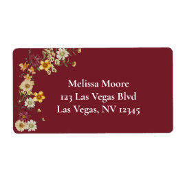 Rustikale Wildblume Bordeaux Babydusche