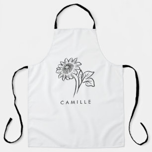 Rustikale Wildblume Bridesmaid Name Schürze