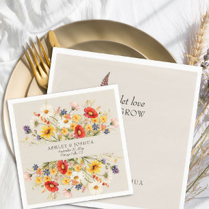 Rustikale Wildblume farbenfroh Sommer Herbst Serviette