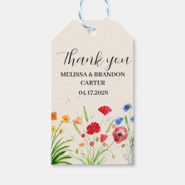 Rustikale Wildblume Garden Spring Wasserfarbenhoch Geschenkanhänger