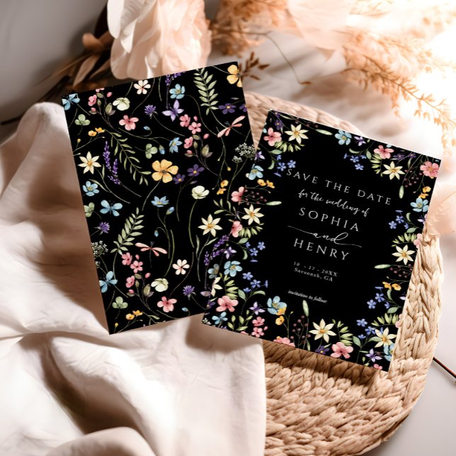 Rustikale Wildblume Garden Wedding Save The Date (Von Creator hochgeladen)