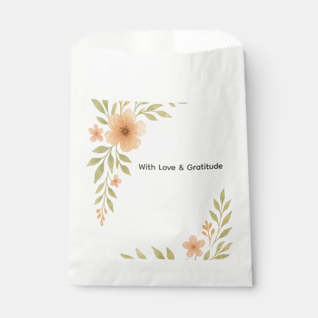 Rustikale Wildblume Gastgeschenk Hochzeit Bag Geschenktütchen (Vorderseite)