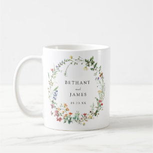 Rustikale Wildblume Gastgeschenk Hochzeit Kaffeetasse