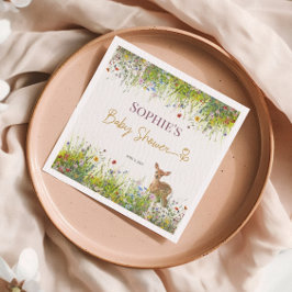 Rustikale Wildblume Hirsche Pastel Babydusche Napk Serviette