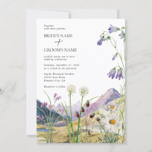 Rustikale Wildblume Hochzeit Einladung