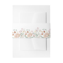 Rustikale Wildblume Hochzeit Einladungsbanderole