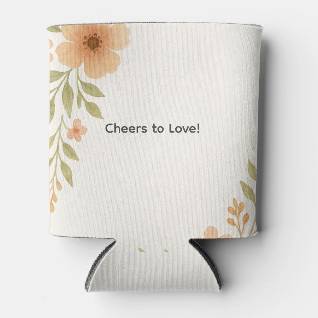 Rustikale Wildblume Hochzeit kann Coolers Dosenkühler (Vorderseite)