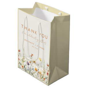 Rustikale Wildblume Hochzeit Mittlere Geschenktüte