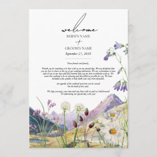 Rustikale Wildblume Hochzeit Programm