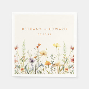 Rustikale Wildblume Hochzeit Serviette