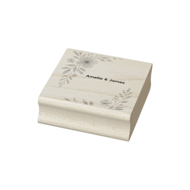 Rustikale Wildblume Hochzeitkautschuk-Briefmarke Gummistempel