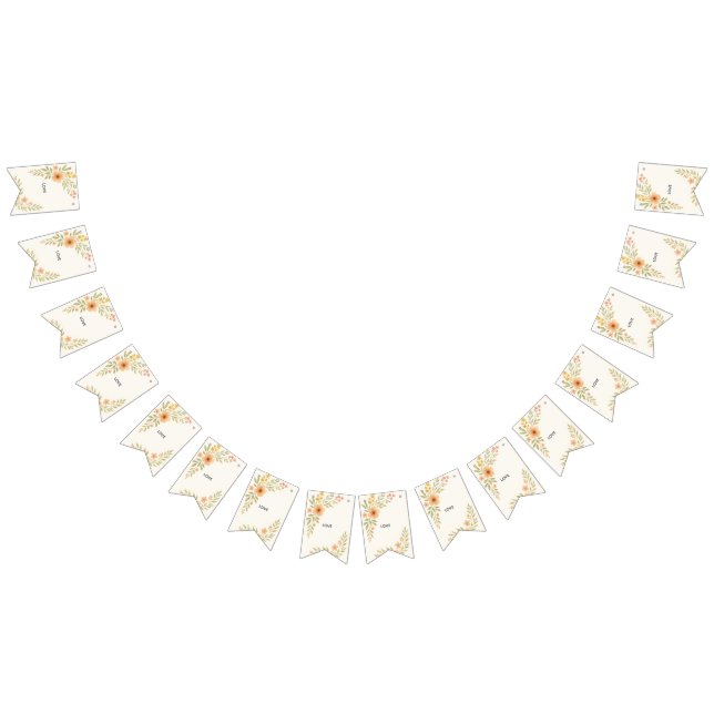 Rustikale Wildblume Hochzeitsfahnen Wimpelkette (Alle)