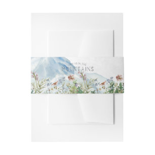 Rustikale Wildblume   Hochzeitsmonogramm Einladungsbanderole
