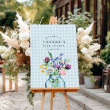 Rustikale Wildblume Mason Jar Babydusche Zeichen