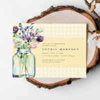 Rustikale Wildblume Mason Jar Picnic Babydusche