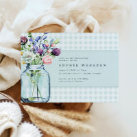 Rustikale Wildblume Mason Jar Picnic Babydusche