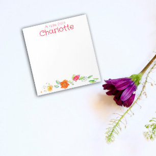 Rustikale Wildblume Orange Notizblock