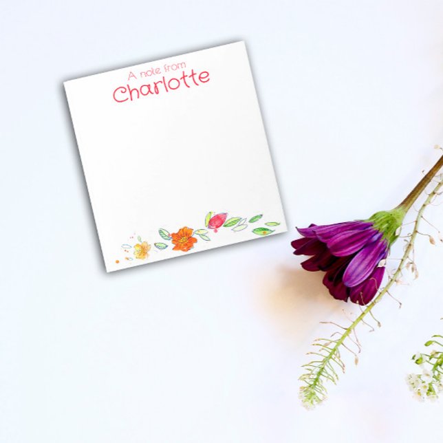 Rustikale Wildblume Orange Notizblock (Von Creator hochgeladen)