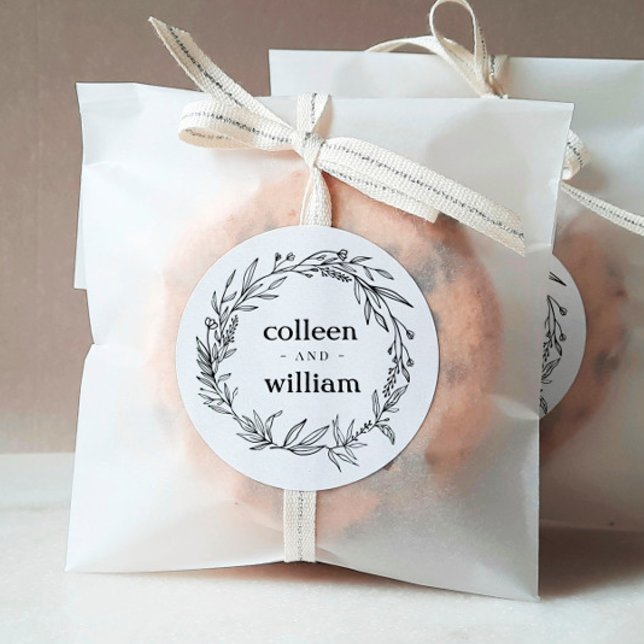 Rustikale Wildblume Runder Aufkleber (Von Creator hochgeladen)