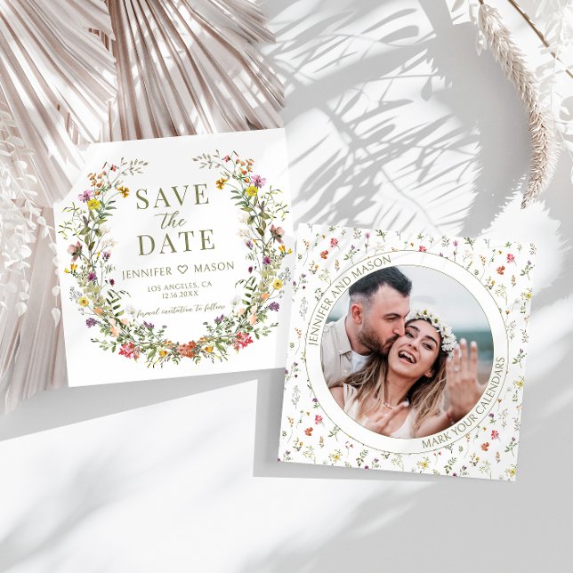 Rustikale Wildblume Save the Date Foto (Von Creator hochgeladen)