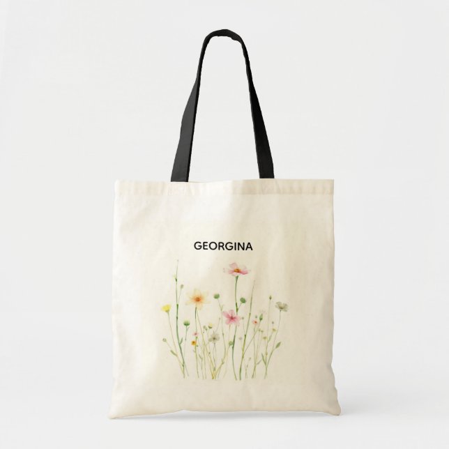 Rustikale Wildblume Tote Tasche (Vorne)