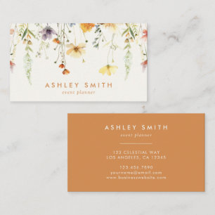 Rustikale Wildblume Visitenkarte