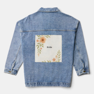 Rustikale Wildblume Wedding Denim Jacket Jeansjacke