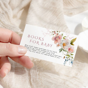 Rustikale Wildblumen Blume buchen für Baby Begleitkarte